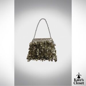 Silver Mini Sequin Women's Change Purse